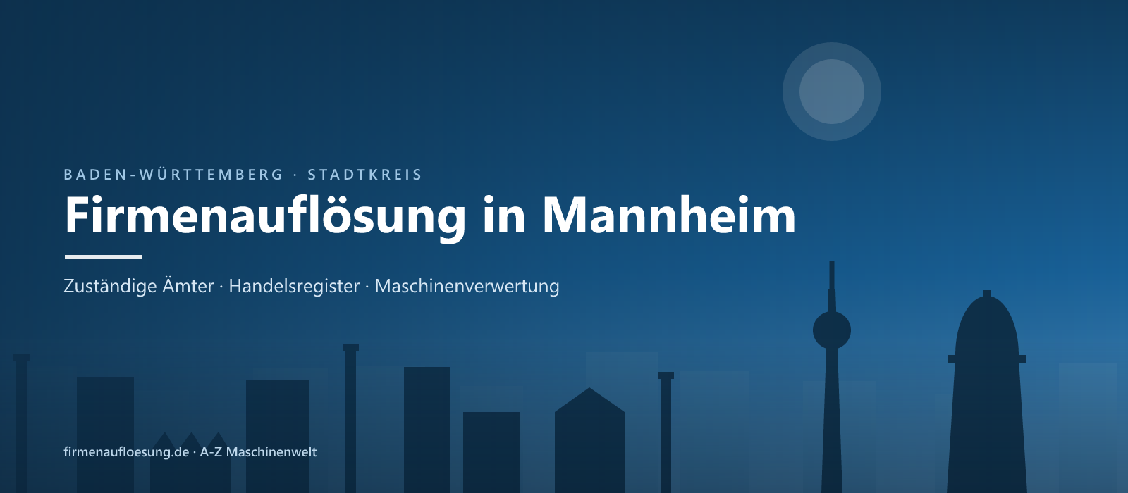Firmenauflösung in Mannheim – Skyline