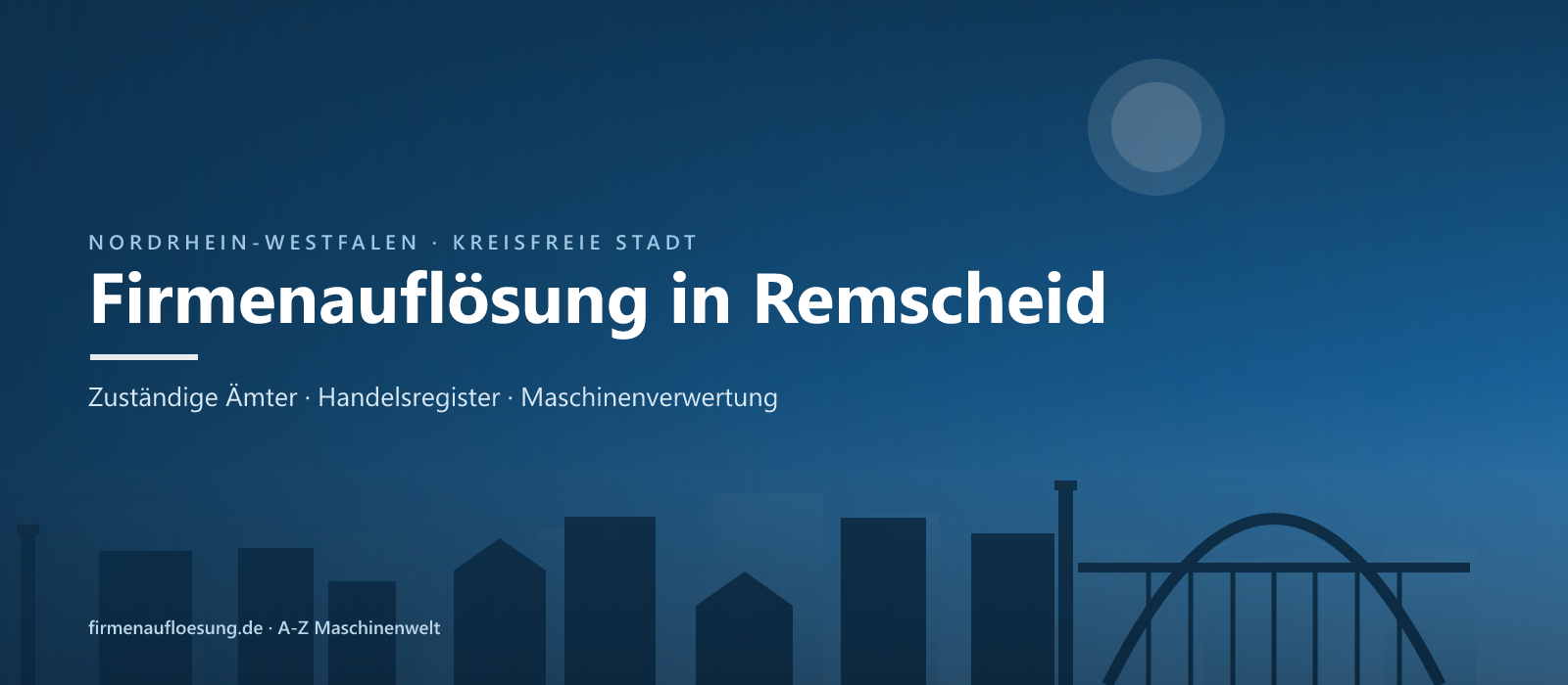 Firmenauflösung in Remscheid – Skyline